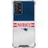 NFL New England Patriots White Striped Galaxy A72 5G Clear Case