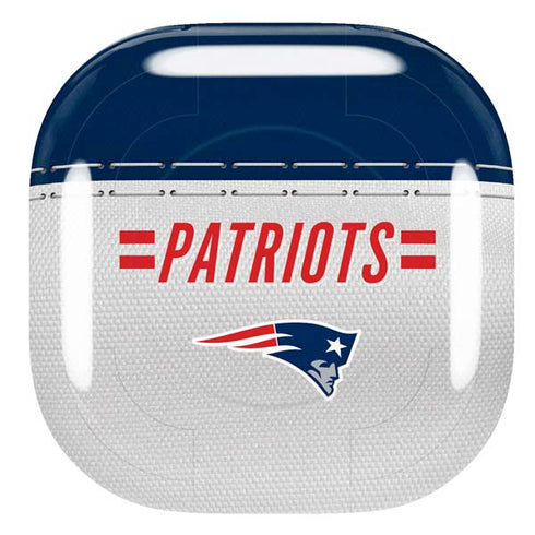 NFL New England Patriots White Striped Galaxy Buds Pro Skin