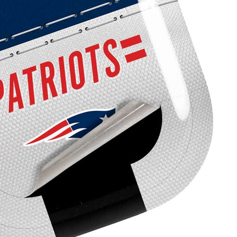 NFL New England Patriots White Striped Galaxy Buds Pro Skin