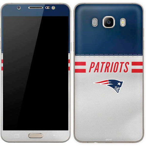 NFL New England Patriots White Striped Galaxy J7 Skin