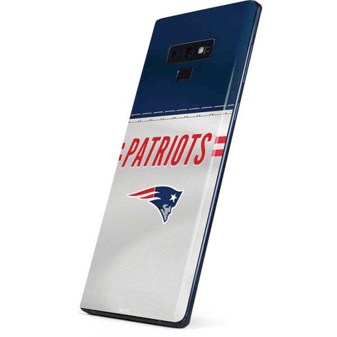 NFL New England Patriots White Striped Galaxy Note 9 Skin