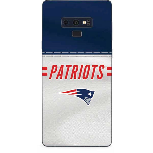 NFL New England Patriots White Striped Galaxy Note 9 Skin