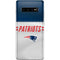 NFL New England Patriots White Striped Galaxy S10 Plus Skin