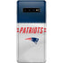 NFL New England Patriots White Striped Galaxy S10 Plus Skin
