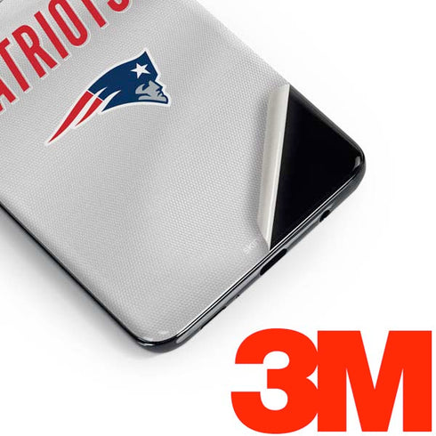 NFL New England Patriots White Striped Galaxy S10 Plus Skin