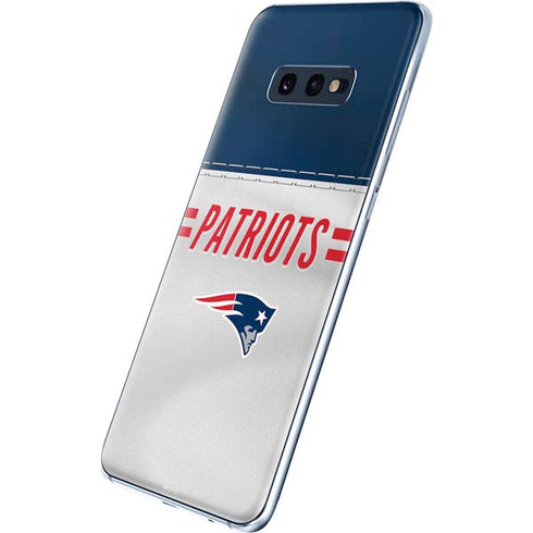 NFL New England Patriots White Striped Galaxy S10e Skin