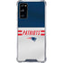 NFL New England Patriots White Striped Galaxy S20 FE Clear Case