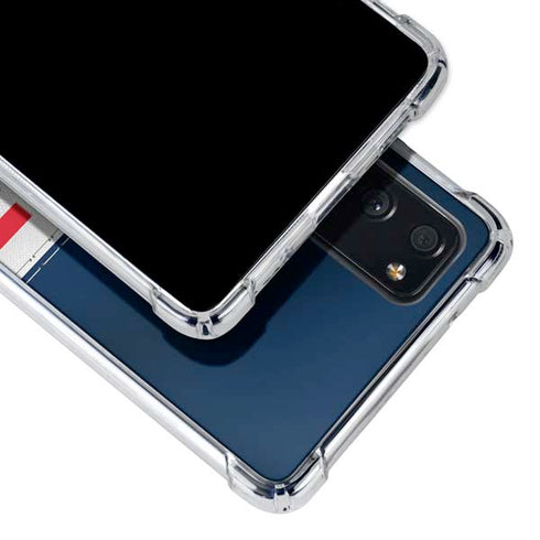NFL New England Patriots White Striped Galaxy S20 FE Clear Case