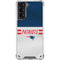 NFL New England Patriots White Striped Galaxy S21 5G Clear Case
