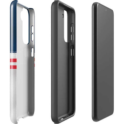 NFL New England Patriots White Striped Galaxy S21 5G Pro Case