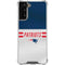 NFL New England Patriots White Striped Galaxy S21 FE Clear Case
