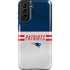 NFL New England Patriots White Striped Galaxy S21 FE Pro Case