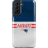 NFL New England Patriots White Striped Galaxy S21 Plus 5G Pro Case