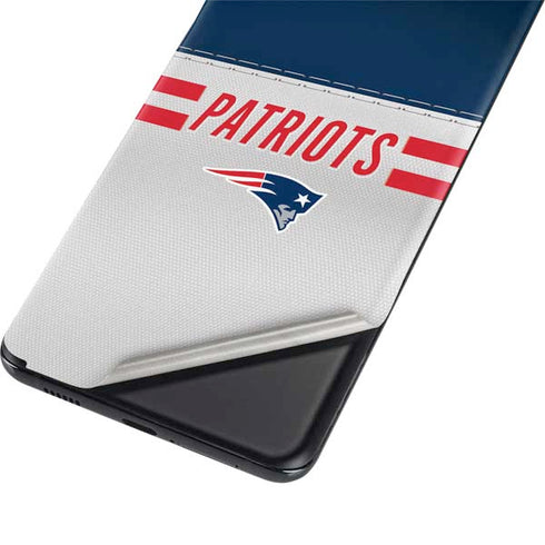 NFL New England Patriots White Striped Galaxy S21 Ultra 5G Skin