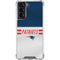 NFL New England Patriots White Striped Galaxy S22 Clear Case