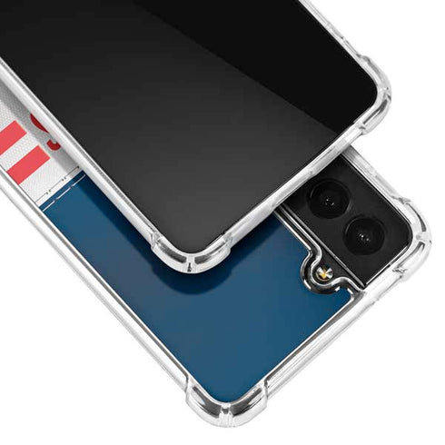 NFL New England Patriots White Striped Galaxy S22 Clear Case