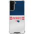 NFL New England Patriots White Striped Galaxy S22 Plus Clear Case