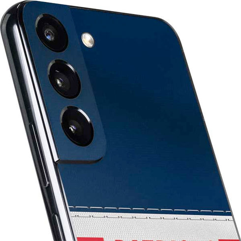 NFL New England Patriots White Striped Galaxy S22 Skin