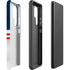 NFL New England Patriots White Striped Galaxy S22 Ultra Pro Case