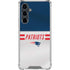 NFL New England Patriots White Striped Galaxy S23 FE Clear Case