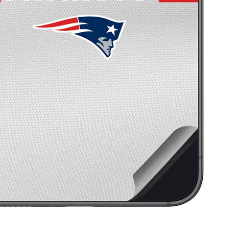 NFL New England Patriots White Striped Galaxy S23 FE Skin