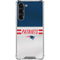 NFL New England Patriots White Striped Galaxy S23 Plus Clear Case