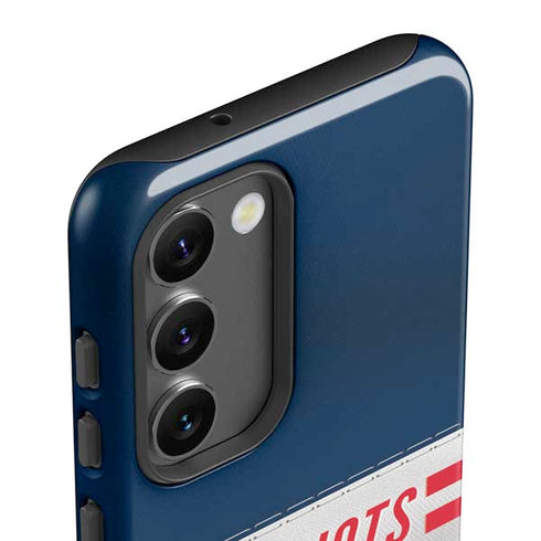 NFL New England Patriots White Striped Galaxy S23 Plus Pro Case