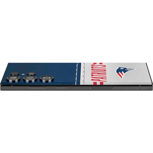 NFL New England Patriots White Striped Galaxy S23 Ultra Skin
