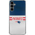 NFL New England Patriots White Striped Galaxy S24 Plus Clear Case