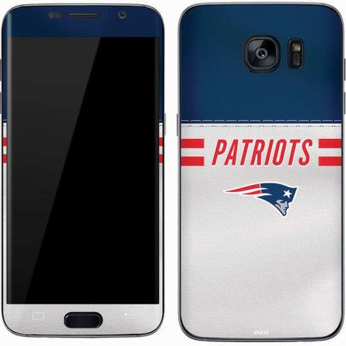 NFL New England Patriots White Striped Galaxy S7 Skin