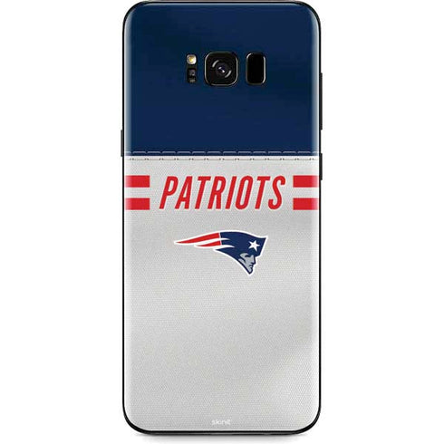 NFL New England Patriots White Striped Galaxy S8 Plus Skin