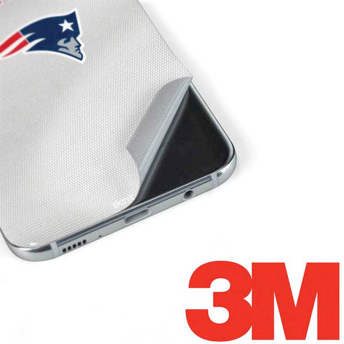 NFL New England Patriots White Striped Galaxy S8 Skin