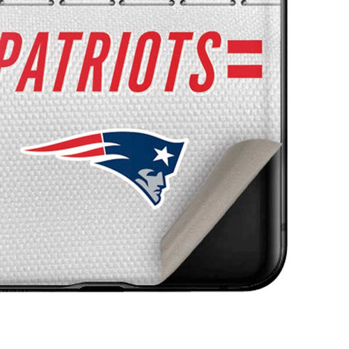 NFL New England Patriots White Striped Galaxy Z Flip Skin