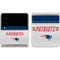 NFL New England Patriots White Striped Galaxy Z Flip3 5G Skin