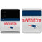 NFL New England Patriots White Striped Galaxy Z Flip4 5G Skin