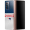 NFL New England Patriots White Striped Galaxy Z Fold2 5G Skin