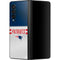 NFL New England Patriots White Striped Galaxy Z Fold3 5G Skin