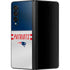 NFL New England Patriots White Striped Galaxy Z Fold3 5G Skin