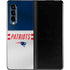 NFL New England Patriots White Striped Galaxy Z Fold3 5G Skin