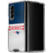 NFL New England Patriots White Striped Galaxy Z Fold4 5G Clear Case