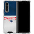 NFL New England Patriots White Striped Galaxy Z Fold4 5G Clear Case