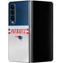 NFL New England Patriots White Striped Galaxy Z Fold4 5G Skin
