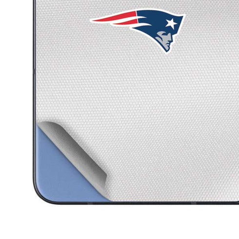 NFL New England Patriots White Striped Galaxy Z Fold5 5G Skin
