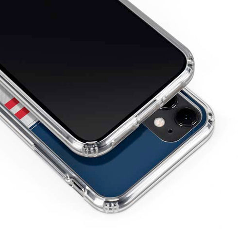NFL New England Patriots White Striped iPhone 11 Clear Case