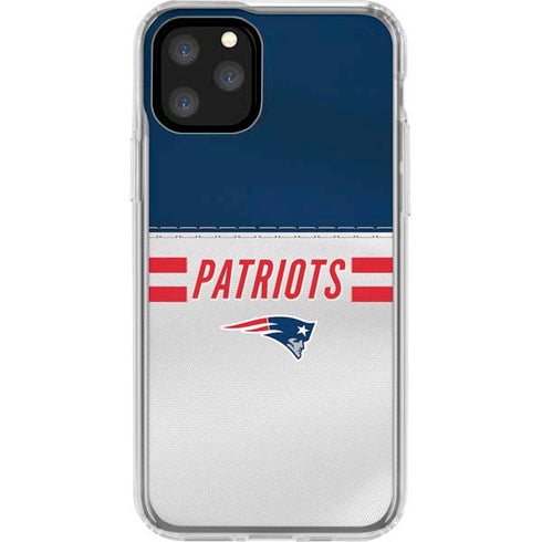 NFL New England Patriots White Striped iPhone 11 Pro Clear Case