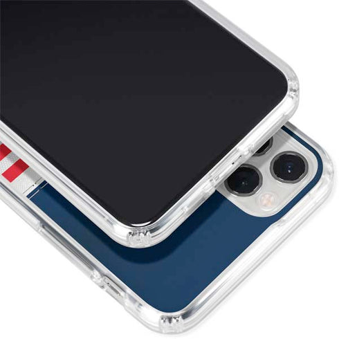 NFL New England Patriots White Striped iPhone 11 Pro Clear Case