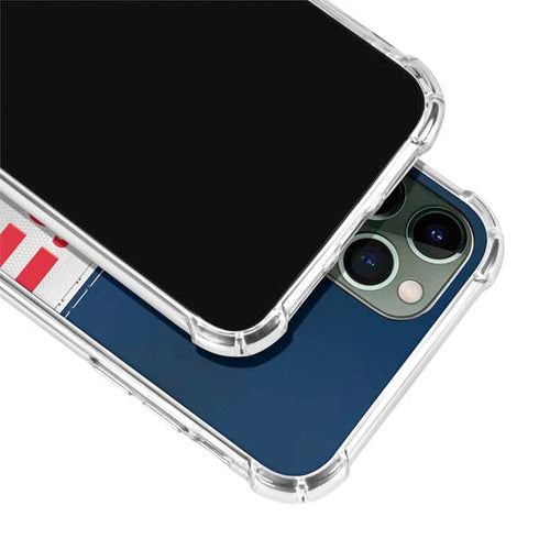 NFL New England Patriots White Striped iPhone 11 Pro Max Clear Case