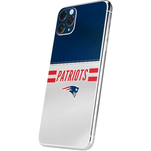 NFL New England Patriots White Striped iPhone 11 Pro Max Skin