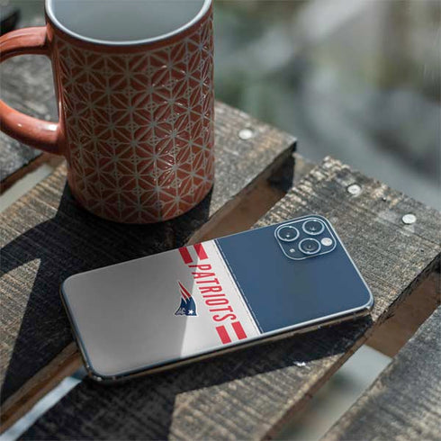 NFL New England Patriots White Striped iPhone 11 Pro Max Skin