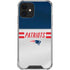 NFL New England Patriots White Striped iPhone 12 Clear Case